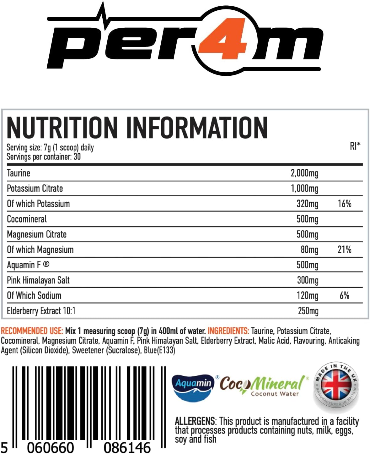 Per4m Hydrate Advanced Electrolyte Mix - 210g