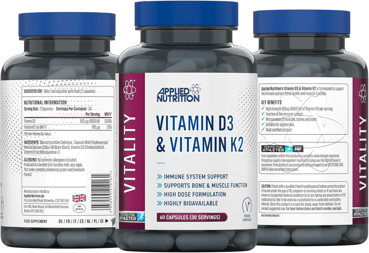 Applied Nutrition - Vitamin D3 & Vitamin K2