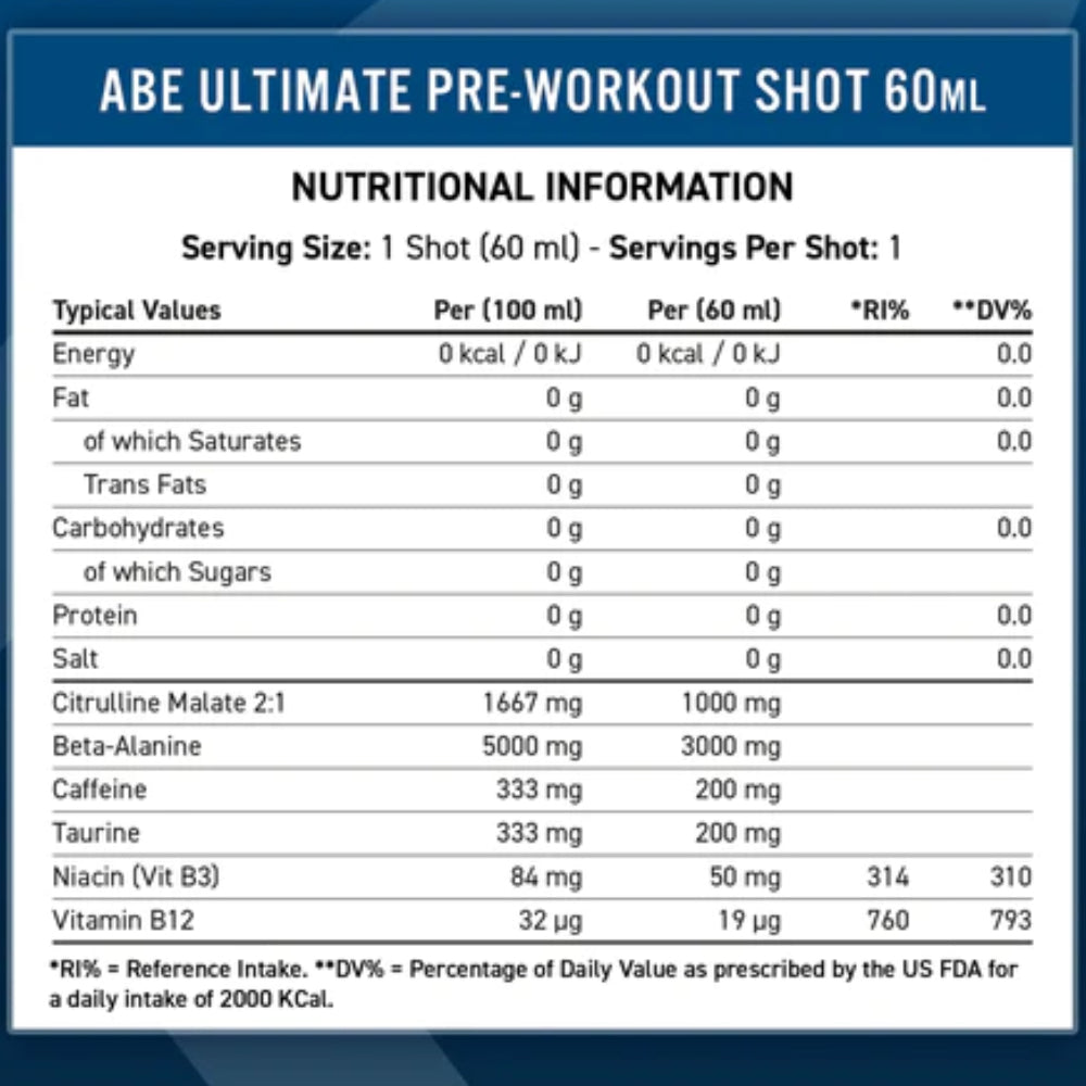 Applied Nutrition - ABE Pre-Workout Shot - 60ml