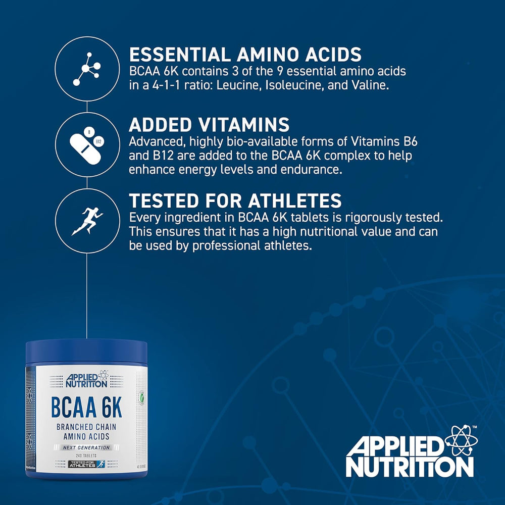 Applied Nutrition - BCAA 6K - Branched Chain Amino Acids - Tablets