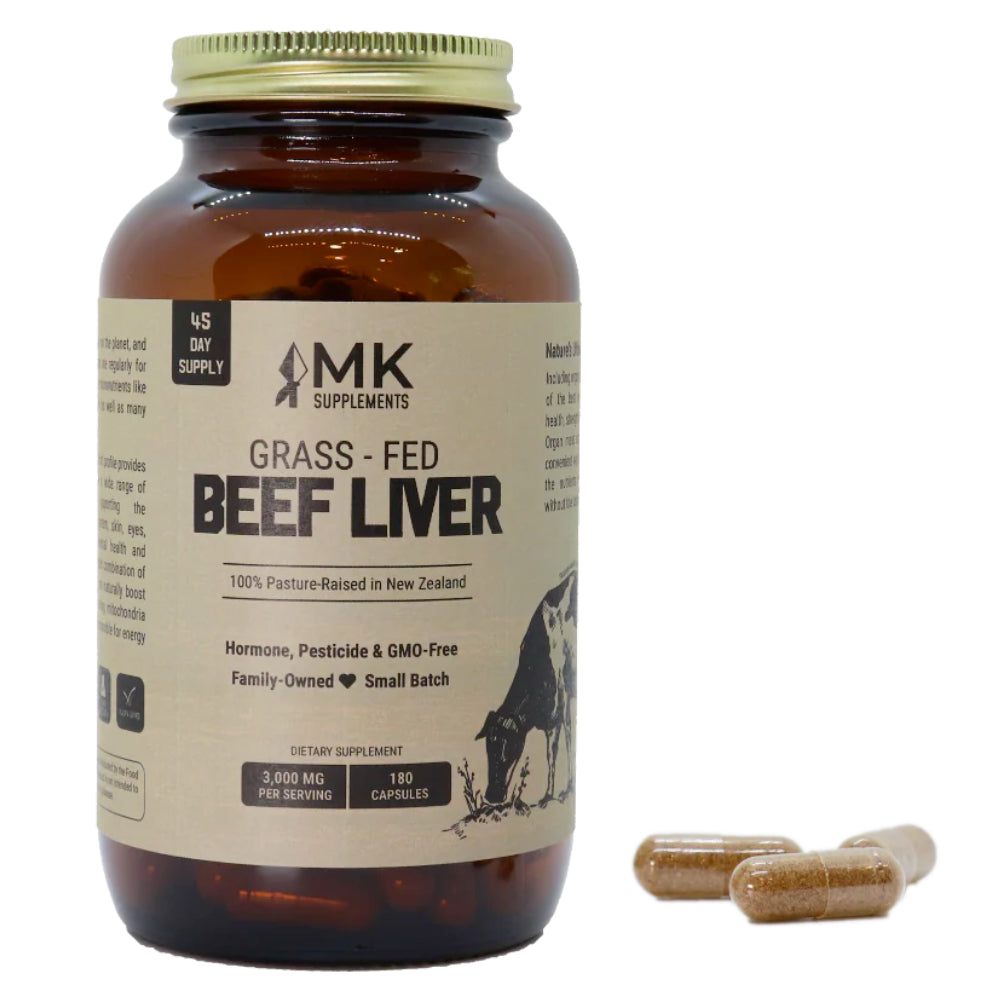 MK Supplements - Beef Organs - 100% Pasture-Raised - 3000mg