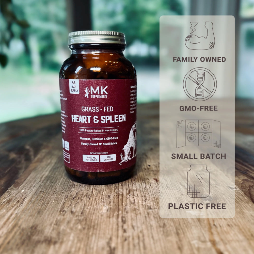 MK Supplements - Beef Organs - 100% Pasture-Raised - 3000mg