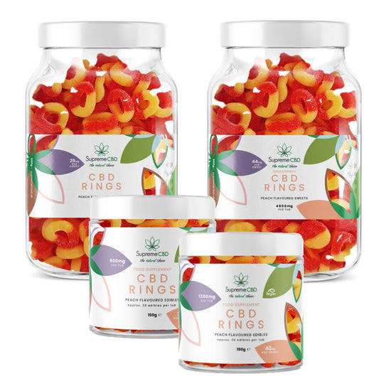 SUPREME CBD - PEACH RINGS - HIGH STRENGTH GUMMIES
