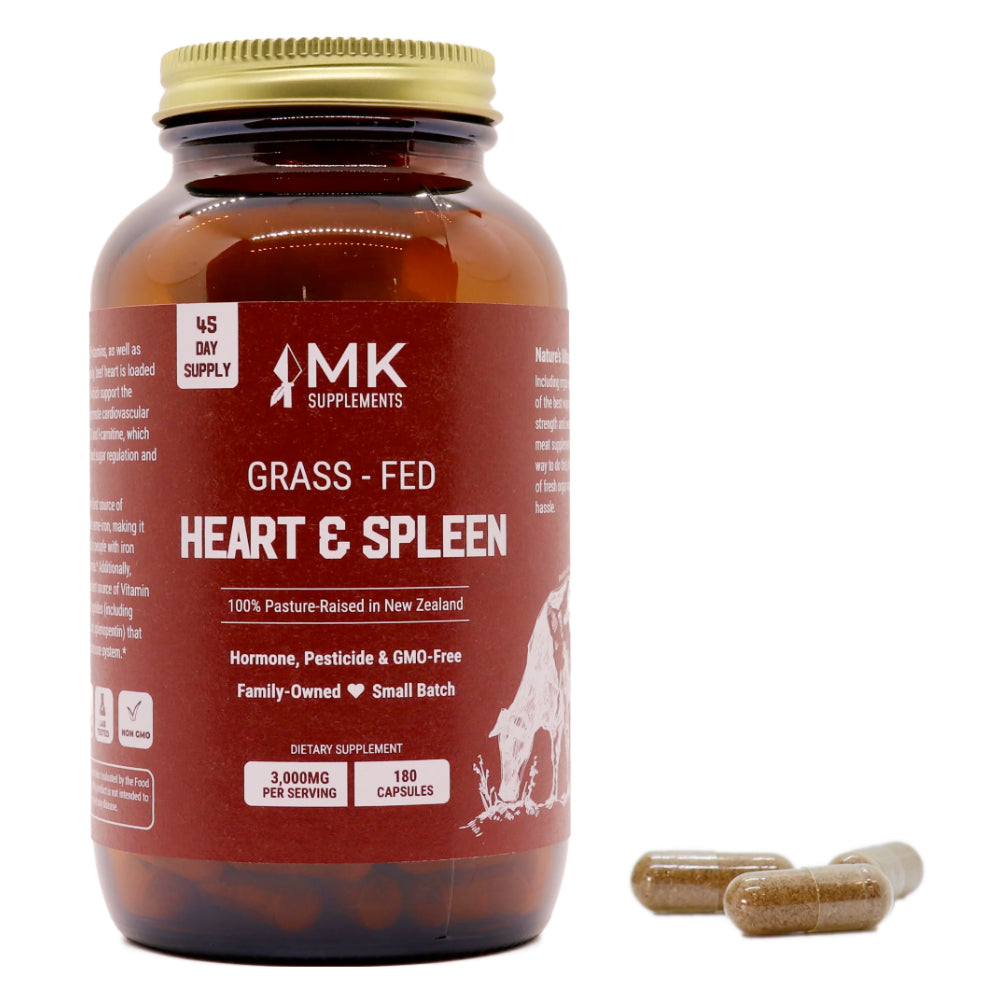 MK Supplements - Beef Organs - 100% Pasture-Raised - 3000mg