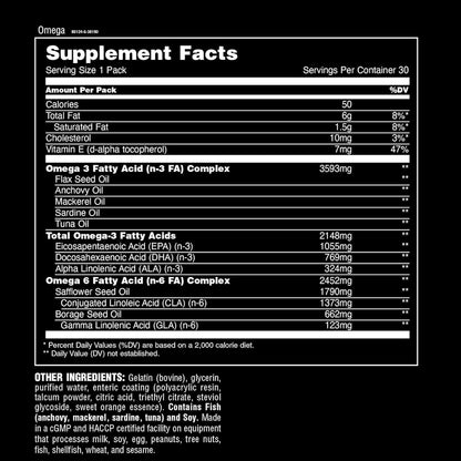 Animal - Advanced Omega Pill Packs