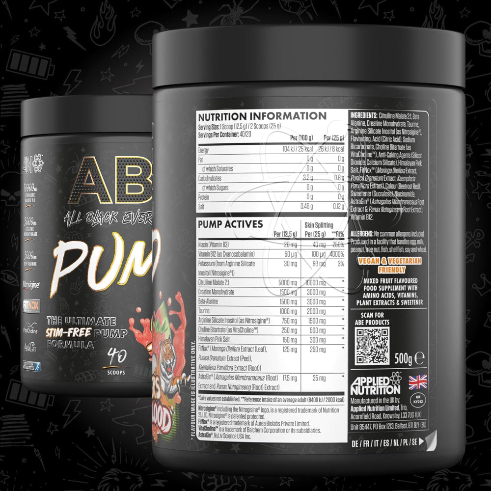 Applied Nutrition - ABE Pump - Pre-Workout Non Stimulant - 500g