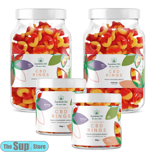 SUPREME CBD - PEACH RINGS - HIGH STRENGTH GUMMIES