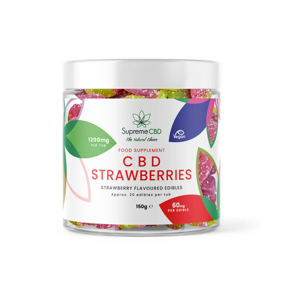 SUPREME CBD - STRAWBERRIES - HIGH STRENGTH GUMMIES