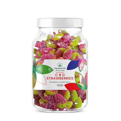 SUPREME CBD - STRAWBERRIES - HIGH STRENGTH GUMMIES